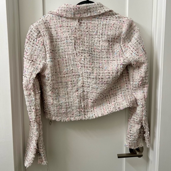 Lulus Tweed Cropped Blazer and Mini Skirt Set - Picture 4 of 6